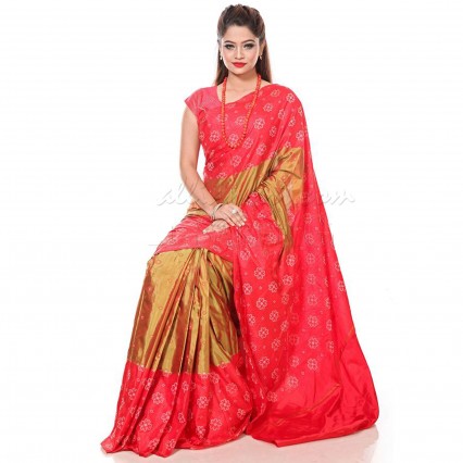 Katan Silk Sharee with gorgeous jacquard design from Tangial